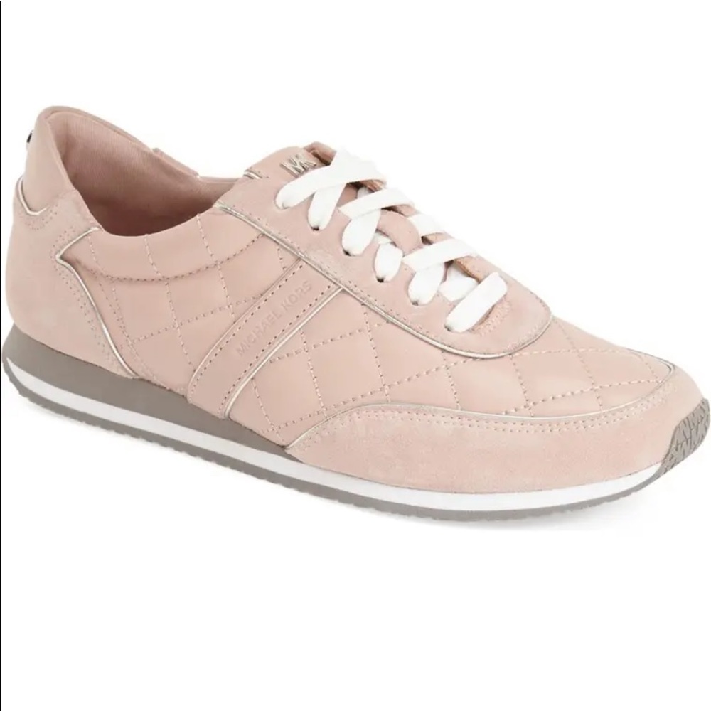 Michael Kors Pink Quilted Charlie Sneakers